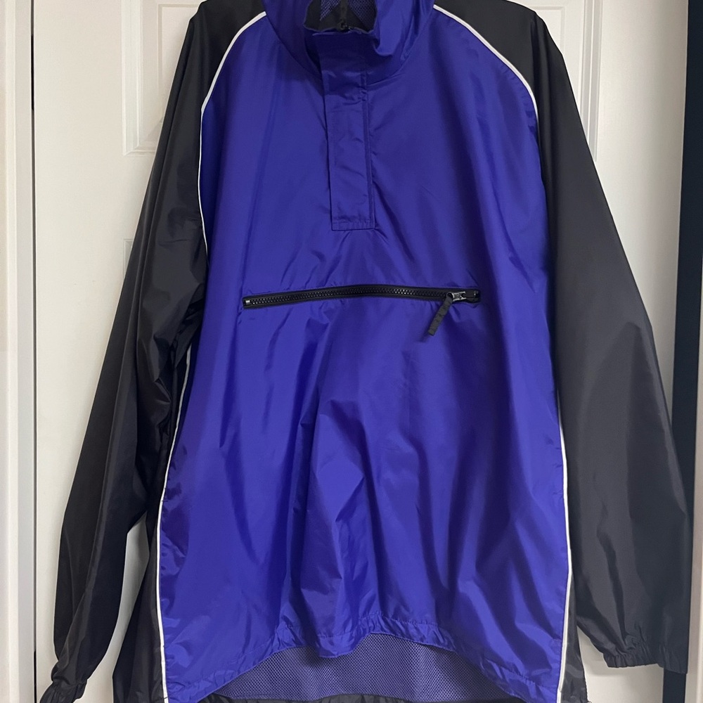 Men's Purple and Black Windbreaker Jacket